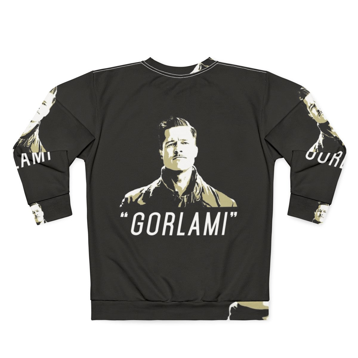 Gorlami Sweatshirt with Brad Pitt Inglorious Basterds Inspired Design - Back