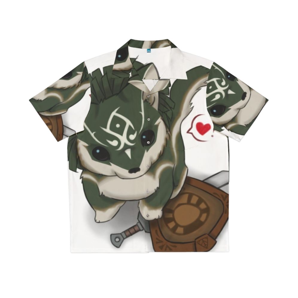 Kawaii Wolf Link Hawaiian Shirt