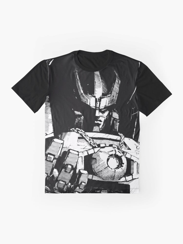 Transformers Galvatron Graphic T-Shirt featuring the iconic Decepticon leader - Flat lay