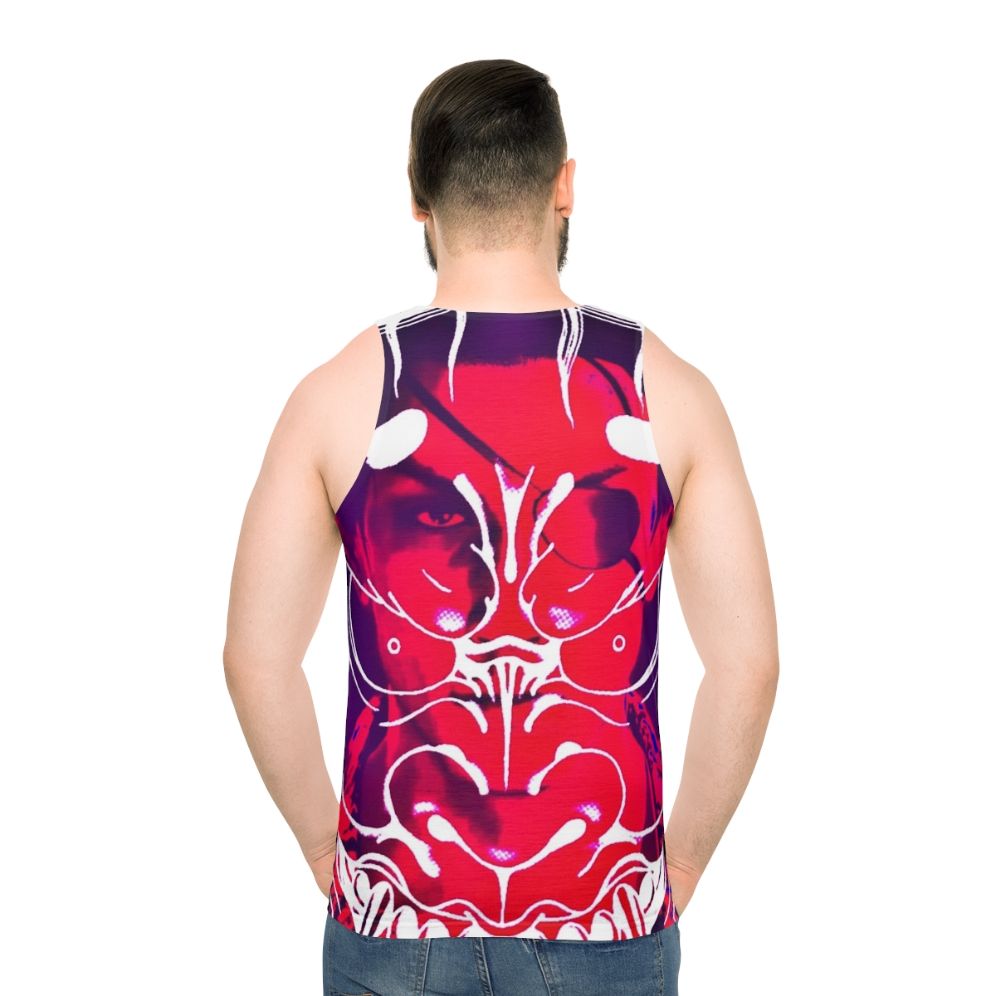 Unisex 'The Mad Dog' Tank Top featuring Goro Majima from the Yakuza game series - men back