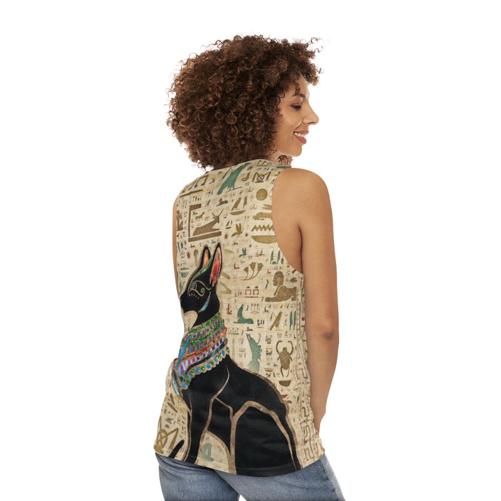 Bastet Egyptian Cat Goddess Unisex Tank Top - women back