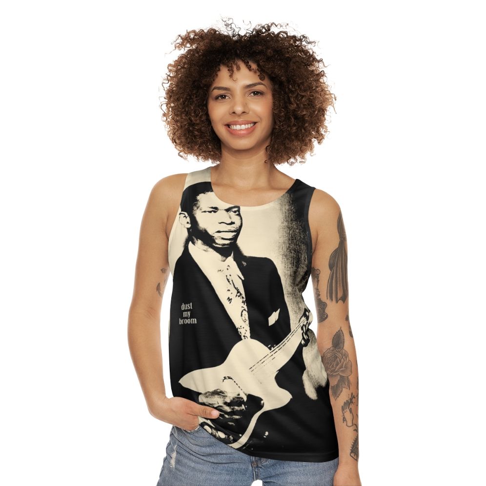 Dust My Broom Blues Guitar Unisex Tank Top - women