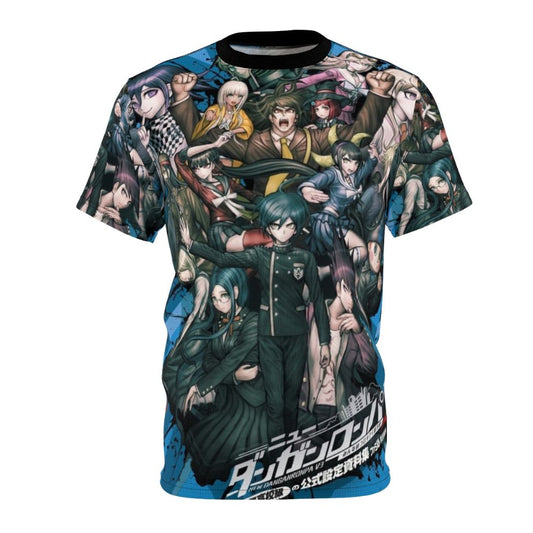 Danganronpa V3 Killing Harmony anime-inspired t-shirt featuring characters Kokichi, Rantaro, and more