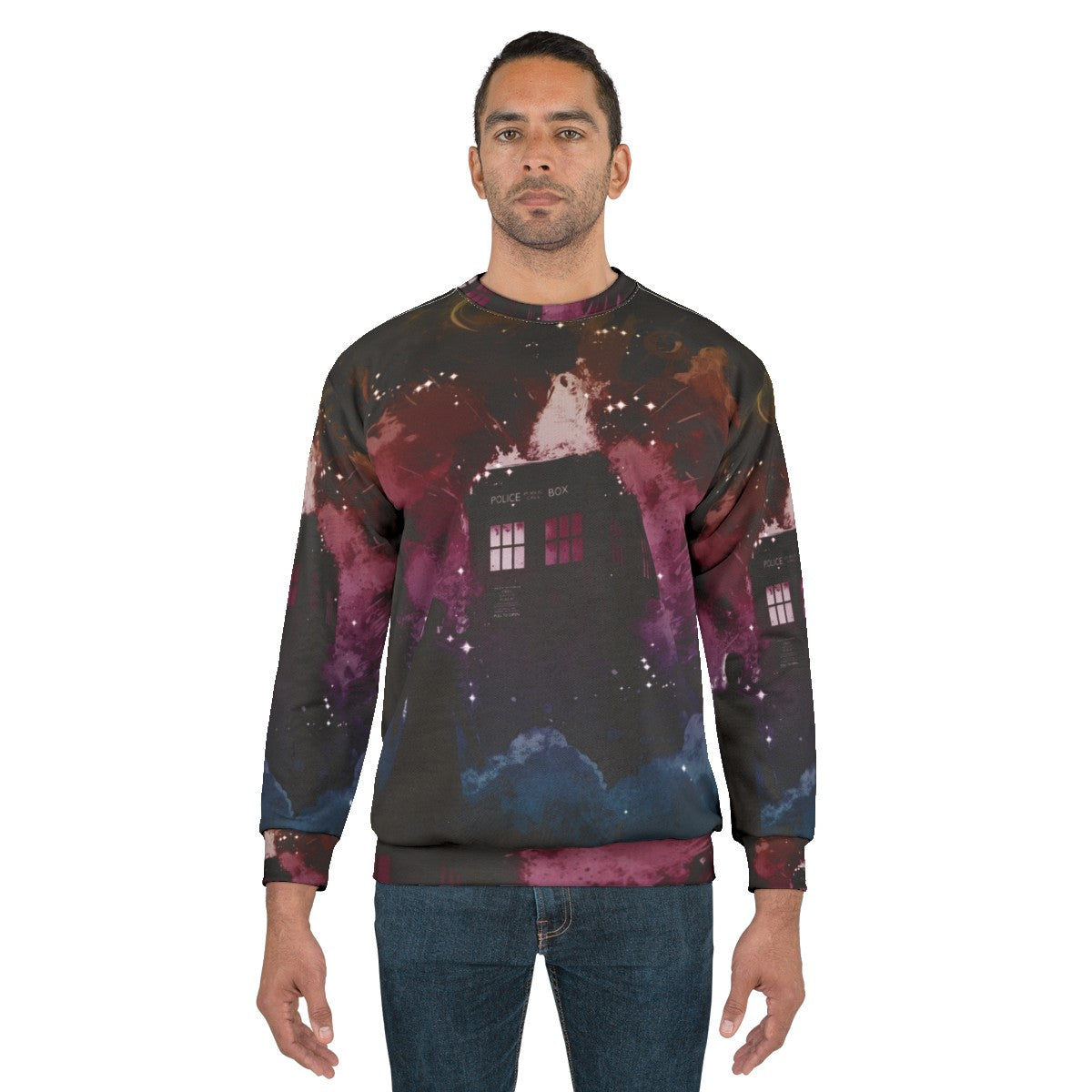 14th Doctor Sweatshirt with TARDIS and Sonic Screwdriver - men