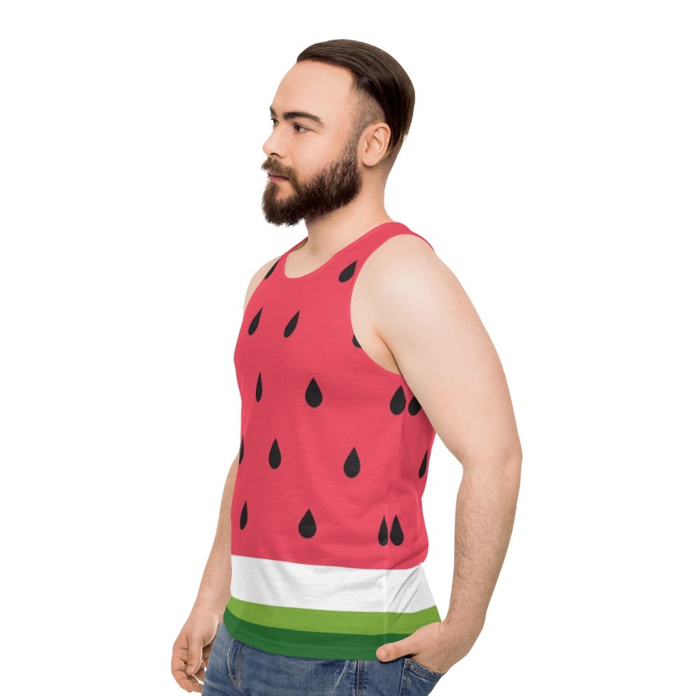 Watermelon abstract unisex tank top - men side