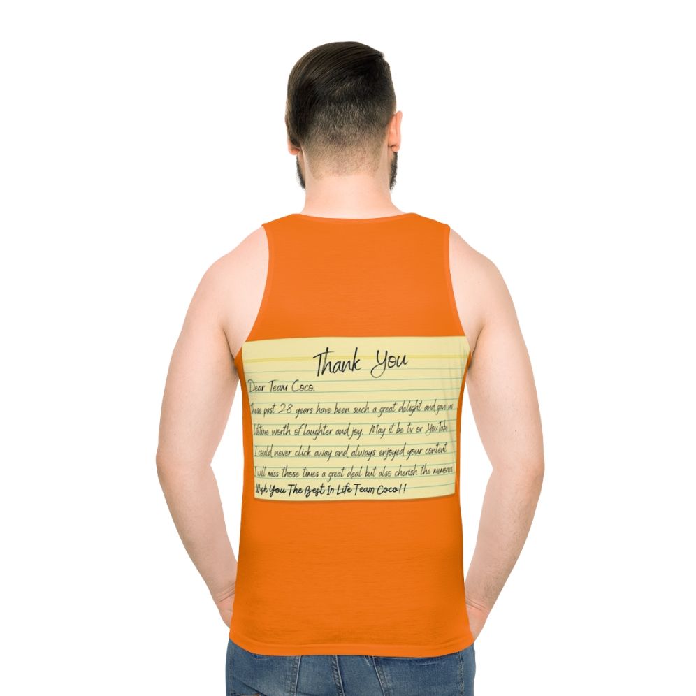 Conan O'Brien Team Coco Unisex Tank Top - men back