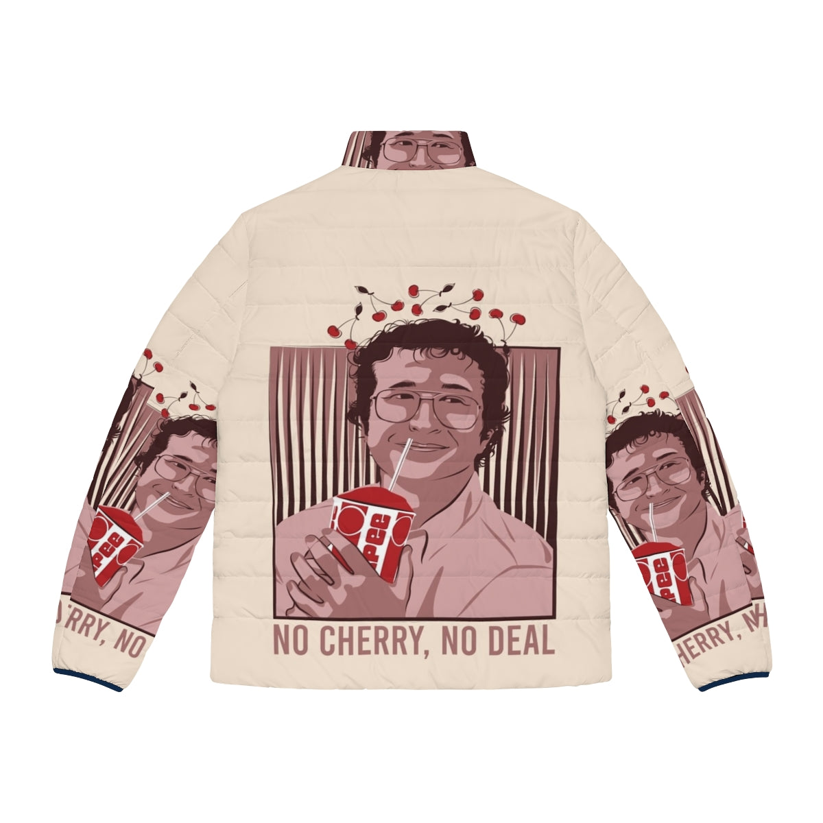 Alexei Smirnoff Puffer Jacket featuring Stranger Things Demogorgon and Upside Down design - Back