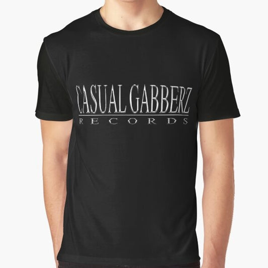 Casual Gabberz Records rave graphic t-shirt