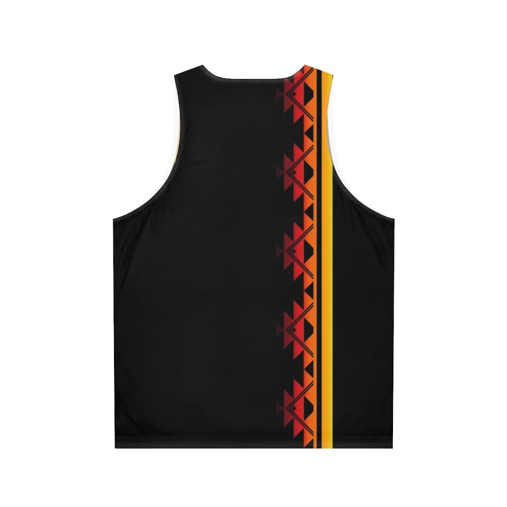 Klamath Tribes Sunset Mountain Unisex Tank Top - Back