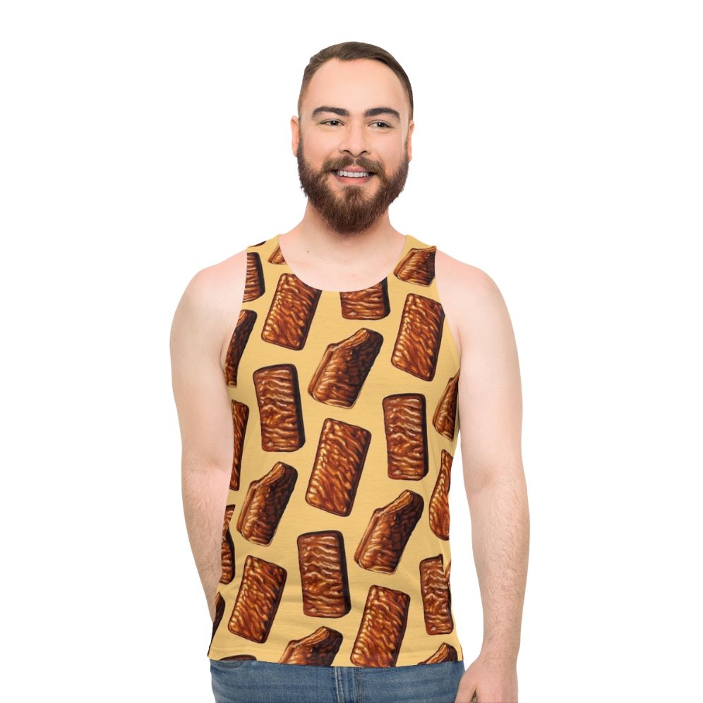 Unisex tank top with Australian Tim Tam biscuit pattern - men