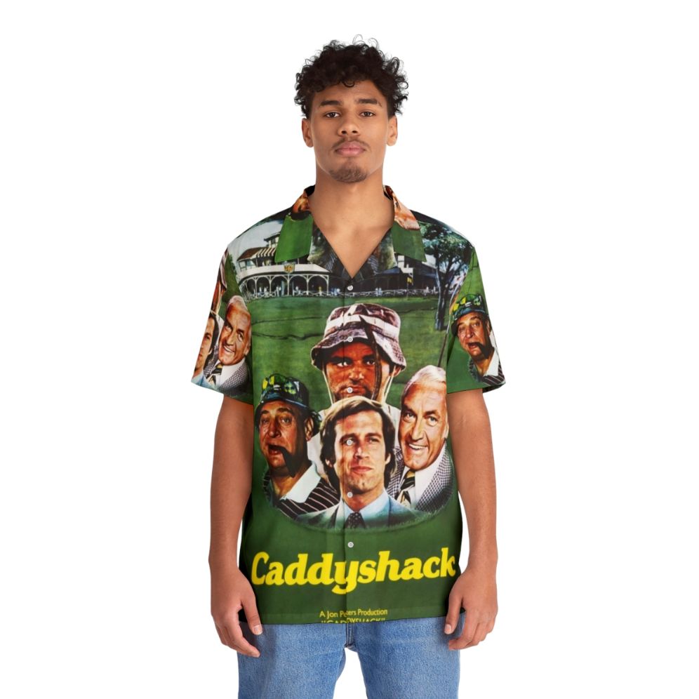 Hilarious Hawaiian shirt with "Some People Just Don't Belong" comedy movie design - People Front