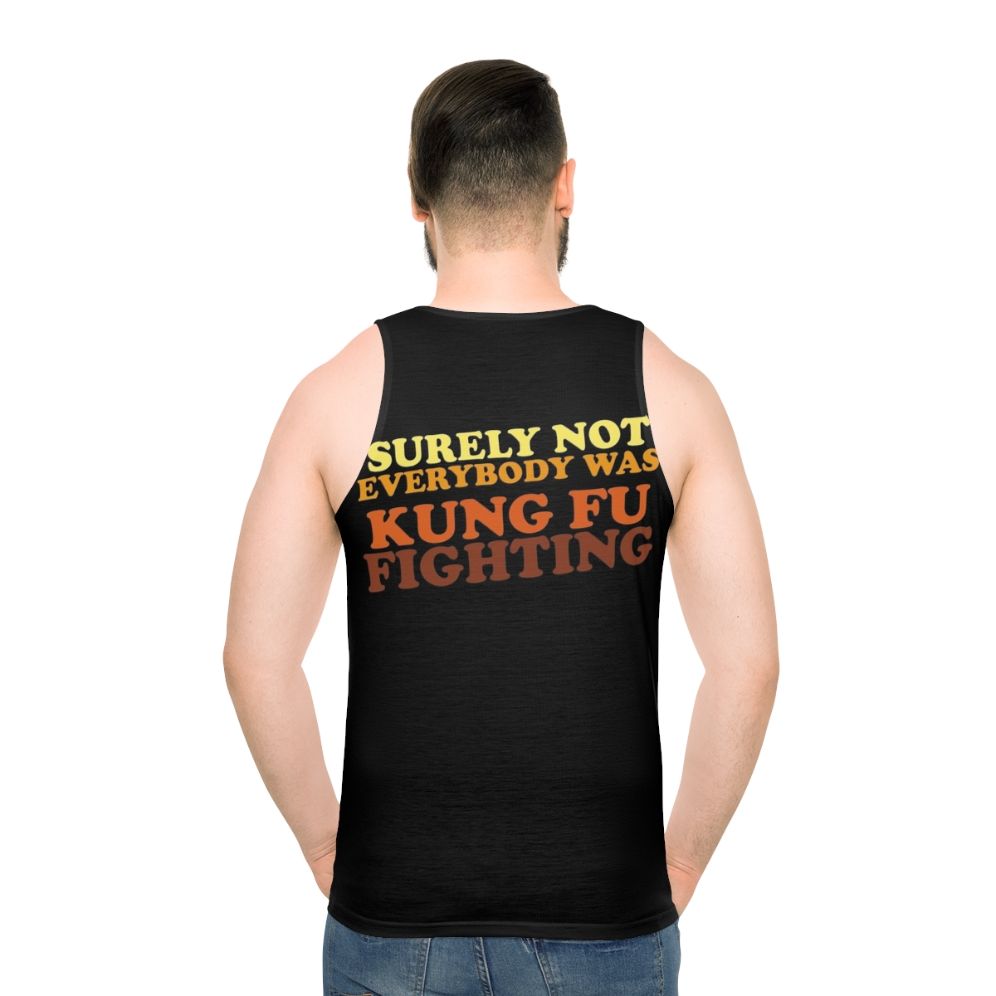 Unisex tank top with "Kung Fu Fighting" graphic - men back