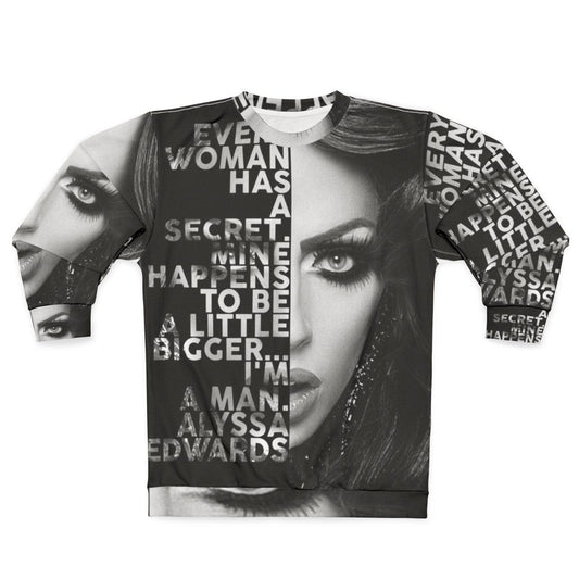 Alyssa Edwards text portrait graphic sweatshirt