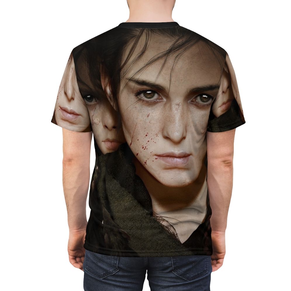 Plague Tale Inspired Gamer AOP T-Shirt with Focus Keyword - men back