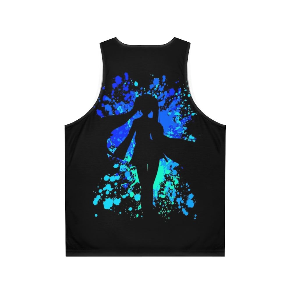 Vocaloid inspired paint splatter unisex tank top - Back