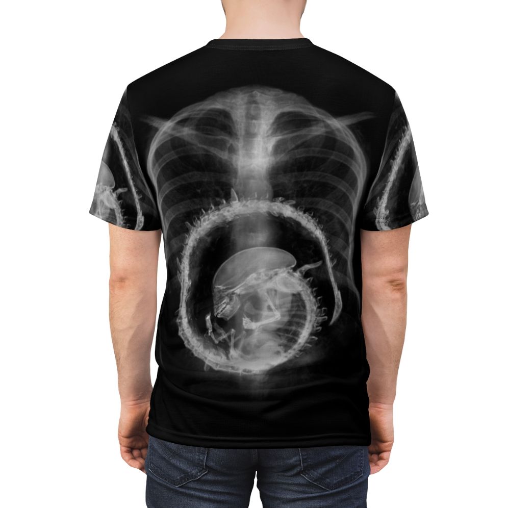 Alien Radiography X-Ray Graphic T-Shirt - men back