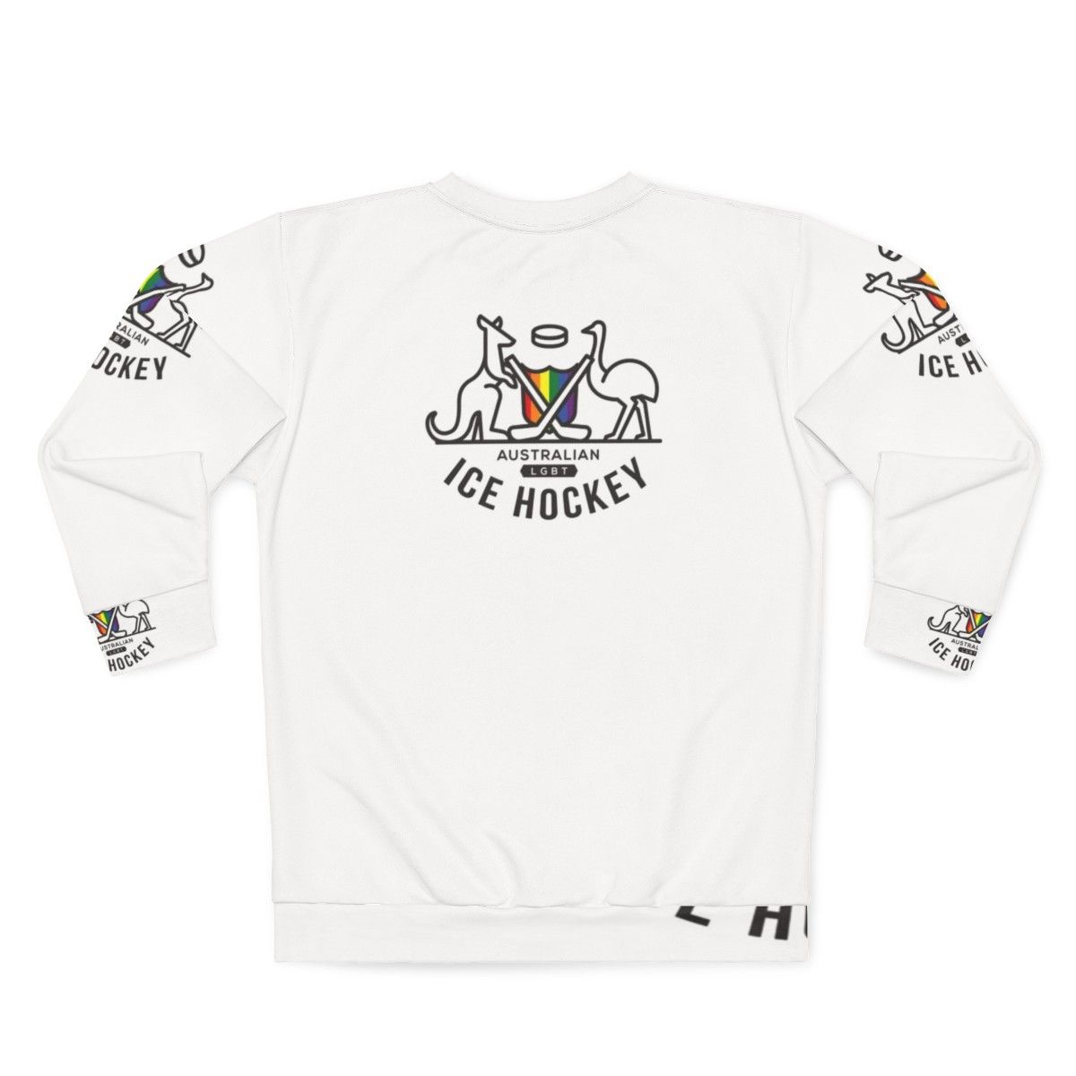 Australian LGBT Ice Hockey Sweatshirt - Back