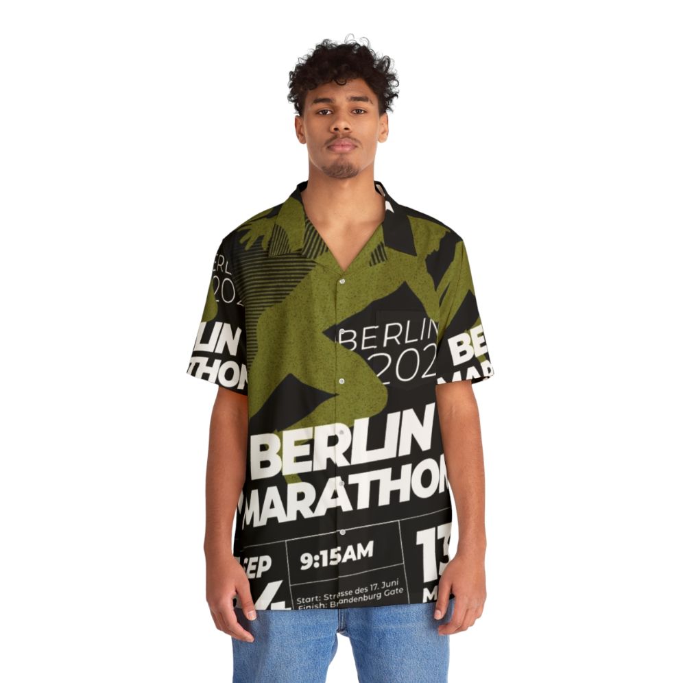 Berlin Marathon 2023 Hawaiian Running Shirt - People Front