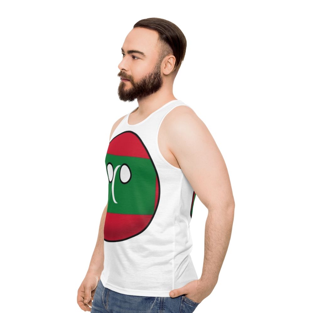 Maldives Countryball Unisex Tank Top - men side