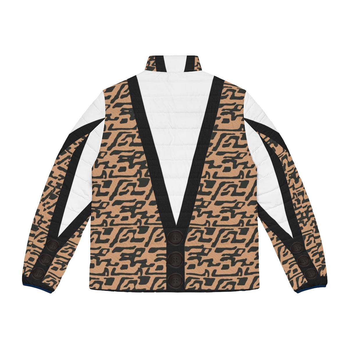 Retro Ferris Bueller inspired puffer jacket with 80s movie fashion style - Back