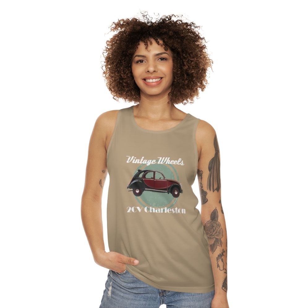 Vintage Citroën 2CV Charleston Unisex Tank Top - women