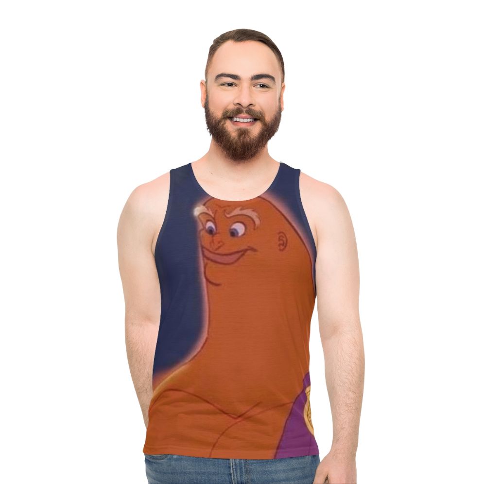 Meme-inspired Zeus no hair unisex tank top - men