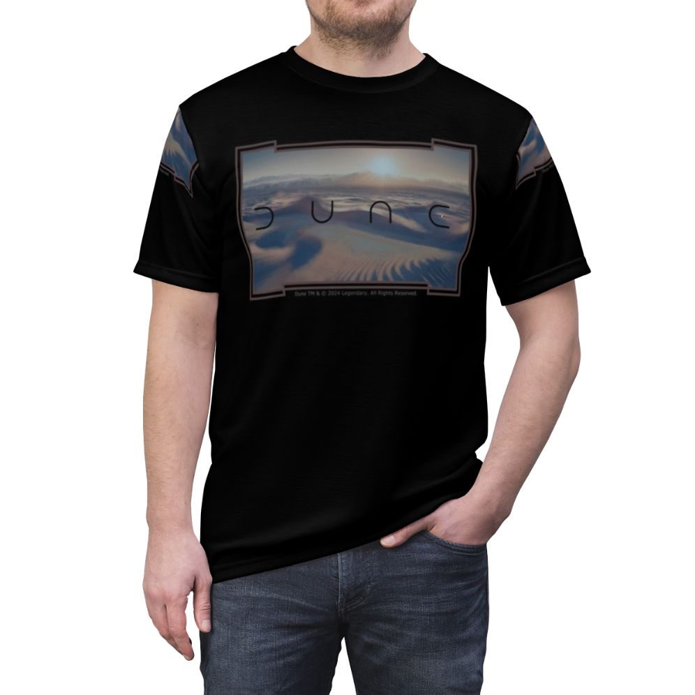 Sci-Fi Desert Planet Dune Inspired T-Shirt - men front