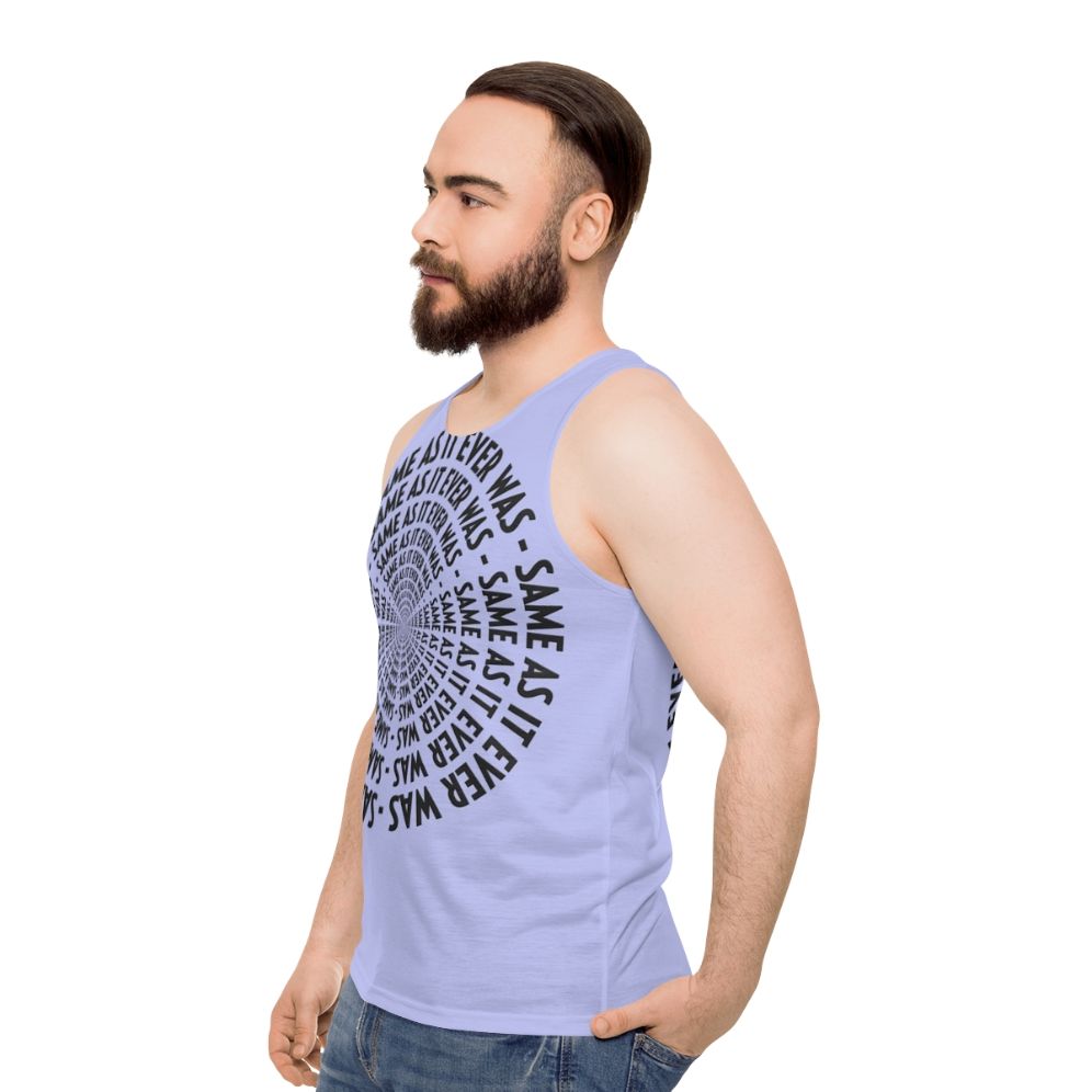 Same As It Ever Was Talking Heads 80s Retro Unisex Tank Top - men side