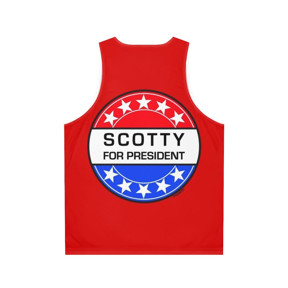 Vintage Scotty For President Unisex Star Trek Tank Top - Back