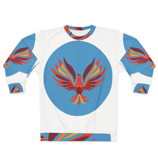 Mid century modern phoenix legendary animals sweatshirt