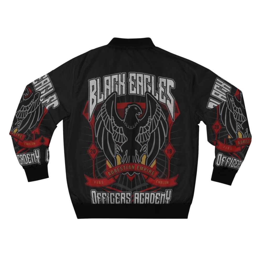 Black Eagles Crest Bomber Jacket, featuring the iconic emblem from the video game Fire Emblem: Three Houses. - Back