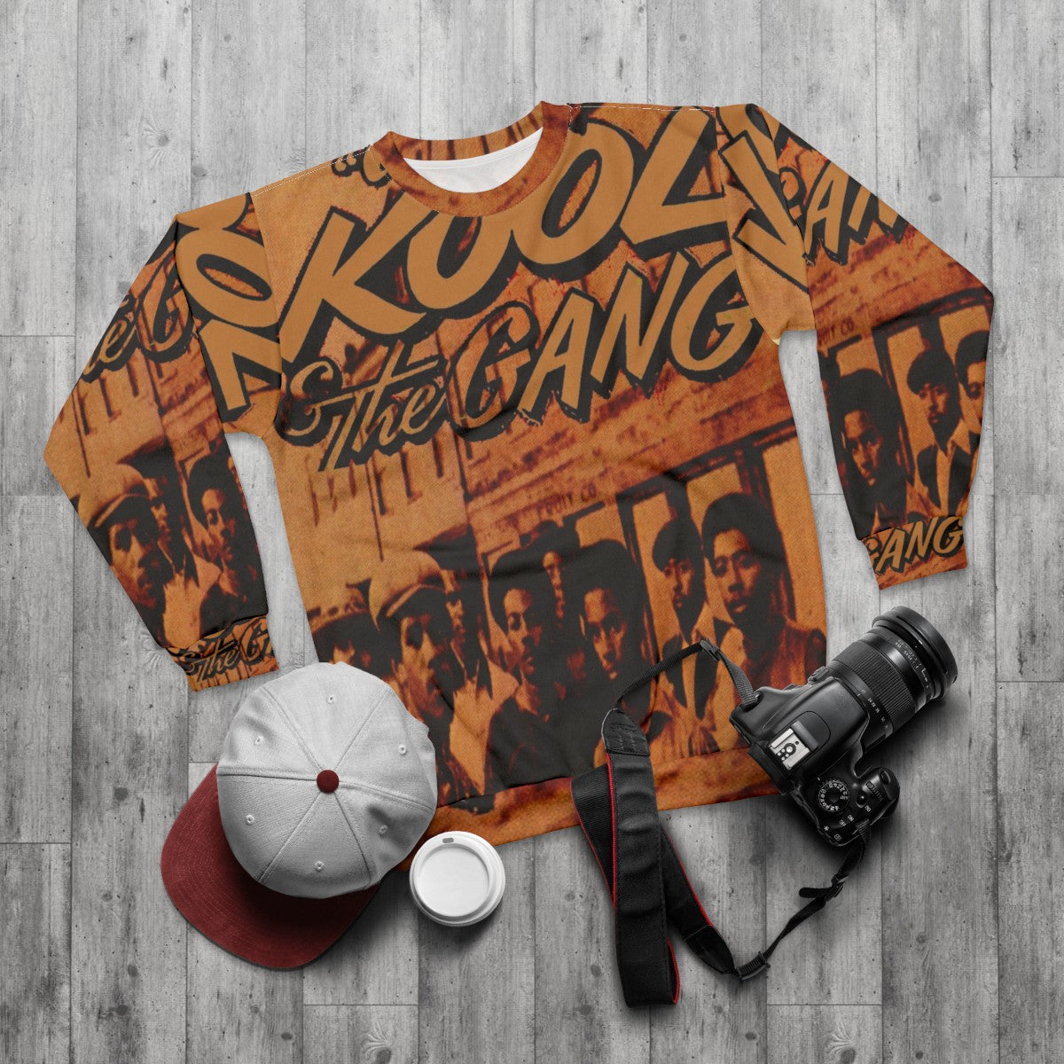 Retro Kool Gang Music Inspired Sweatshirt - flat lay