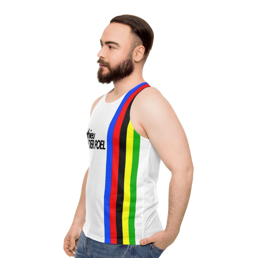 Mathieu Van Der Poel World Champion Unisex Cycling Tank Top - men side