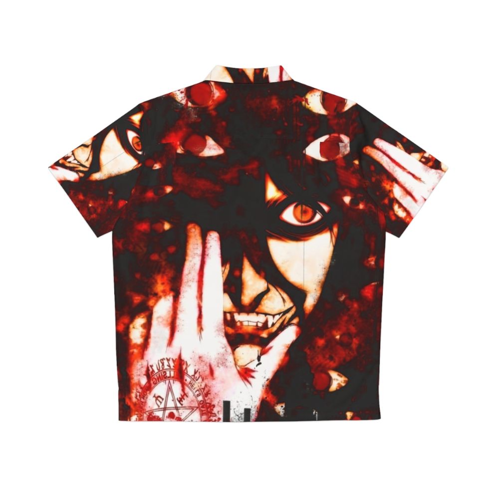 Hellsing inspired dark gothic Hawaiian shirt - Back