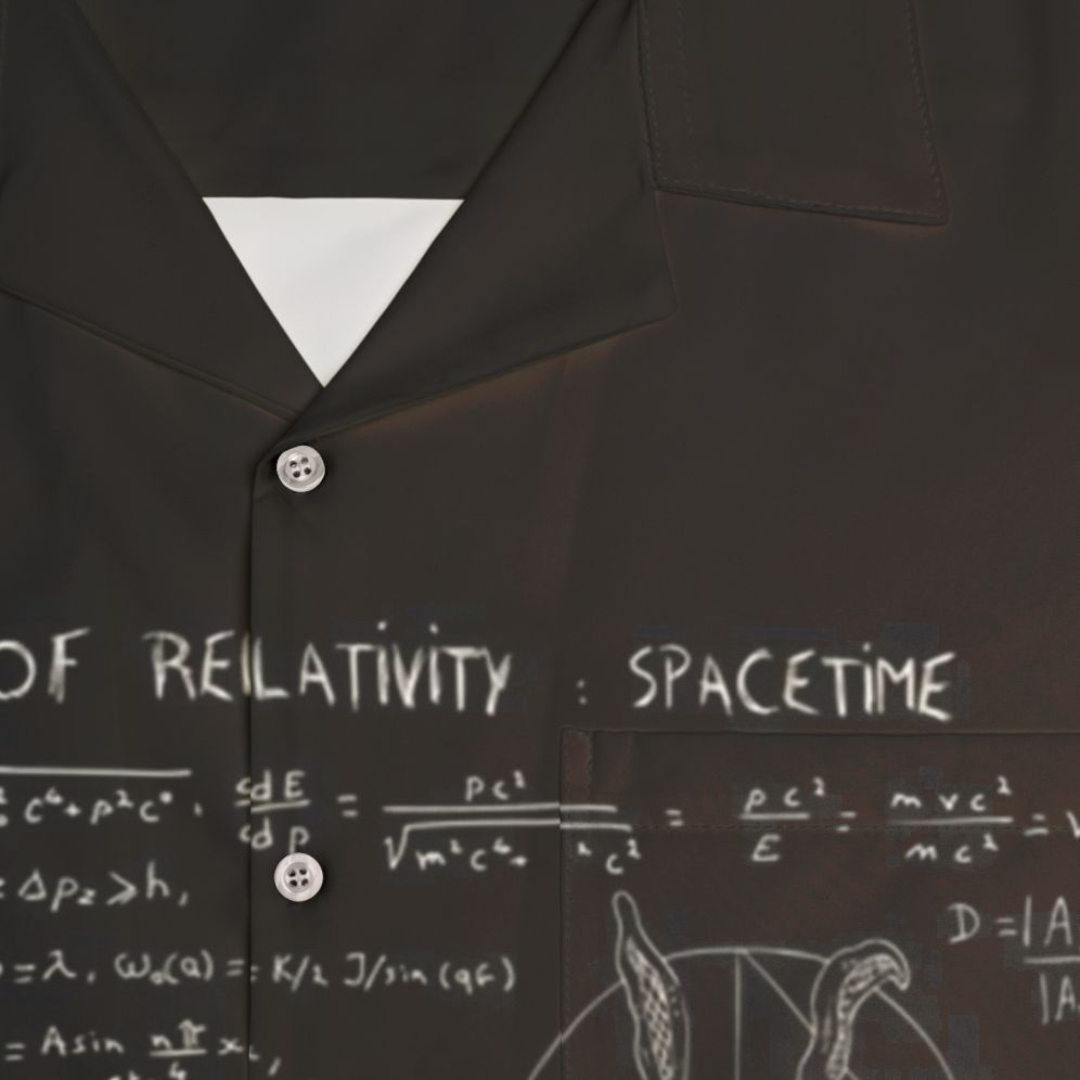 Spacetime Hawaiian Shirt featuring physics and science design - Detail