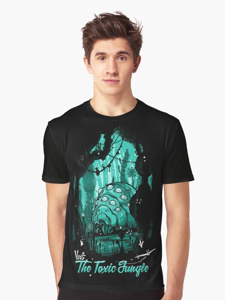 Toxic jungle graphic design featuring Ohmu insects on a nature-inspired t-shirt - Men