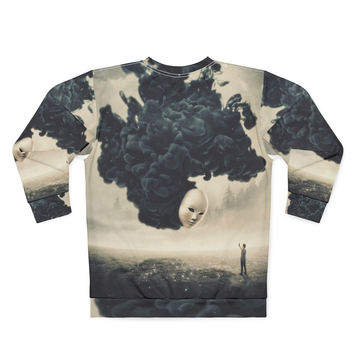 Dark surrealism sweatshirt featuring a surreal and creepy design - Back