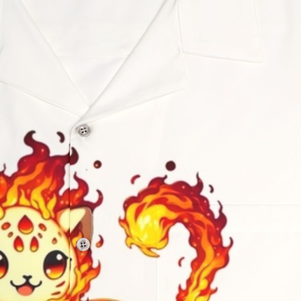 Legendary Lava Leopard Fantasy Hawaiian Shirt - Detail