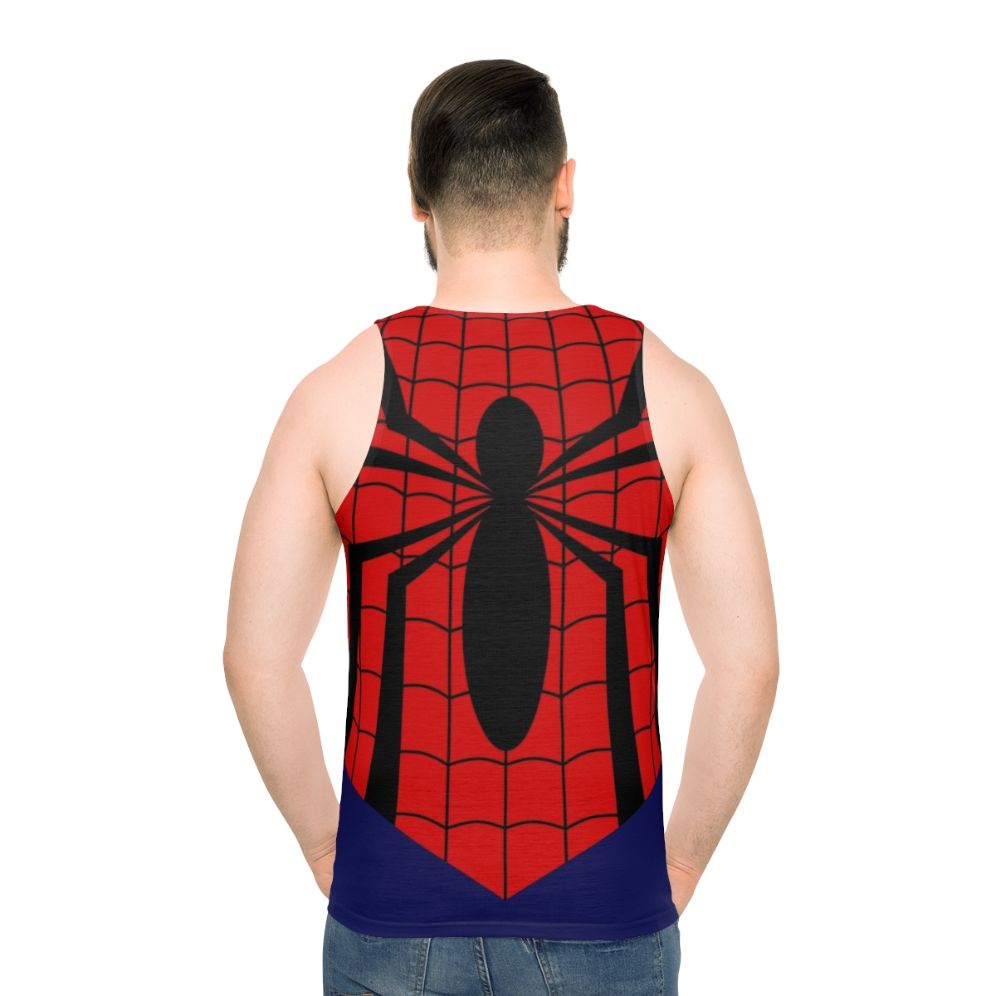 Ben And May Unisex Spider-Man Inspired Tank Top - men back