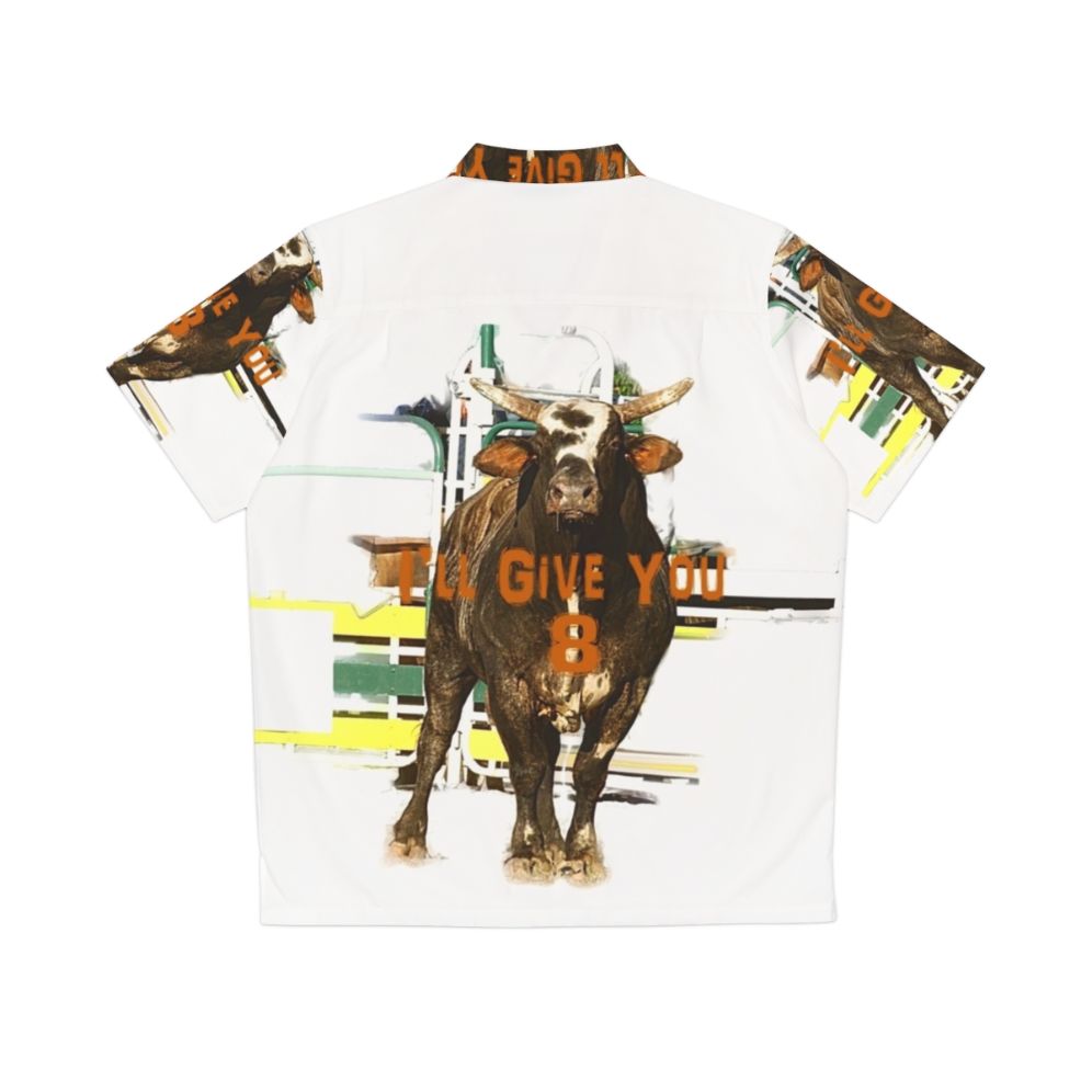 Bull rider rodeo Hawaiian shirt with graphic designs and quotes - Back