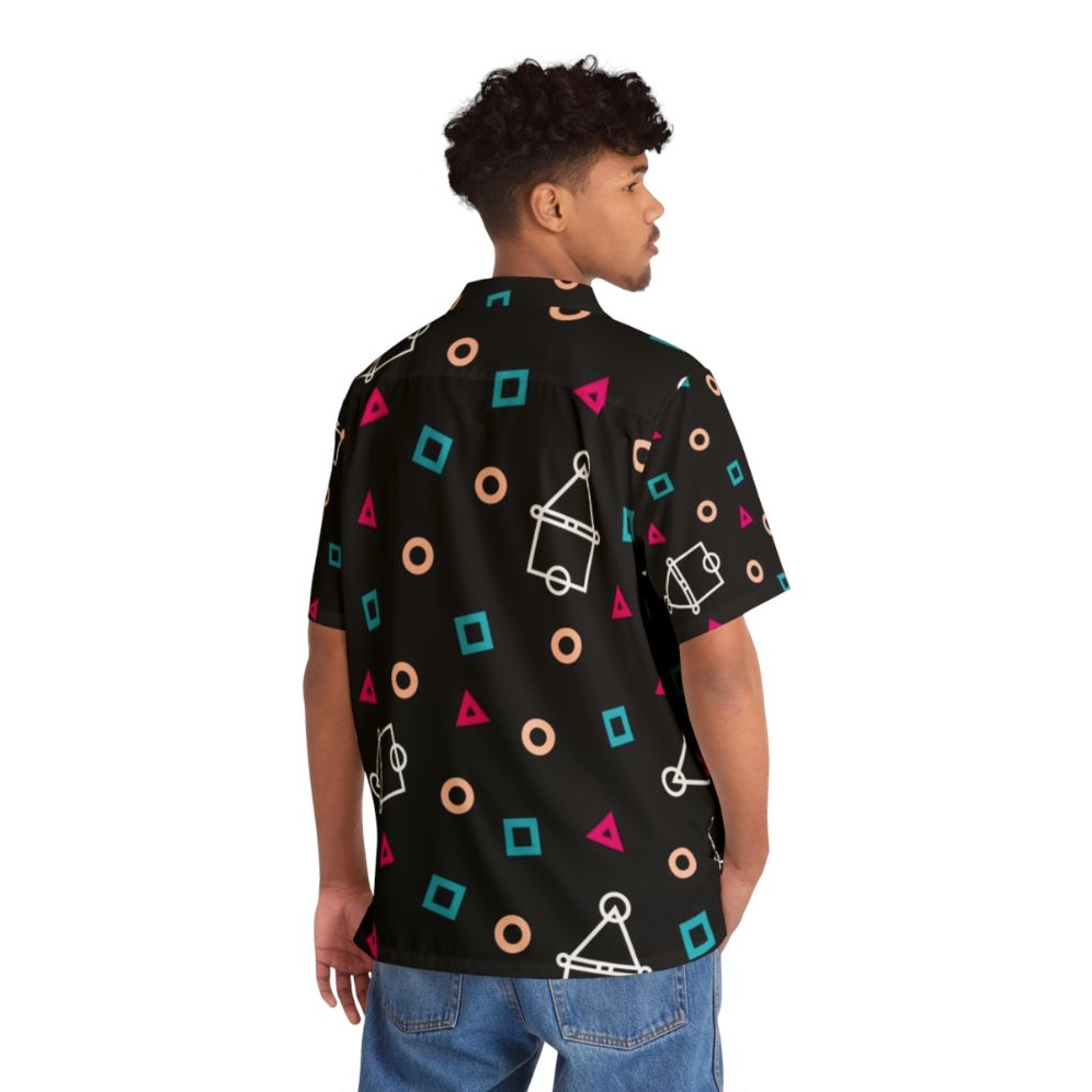 Squid Game Hawaiian Shirt with Tropical Print - People Back