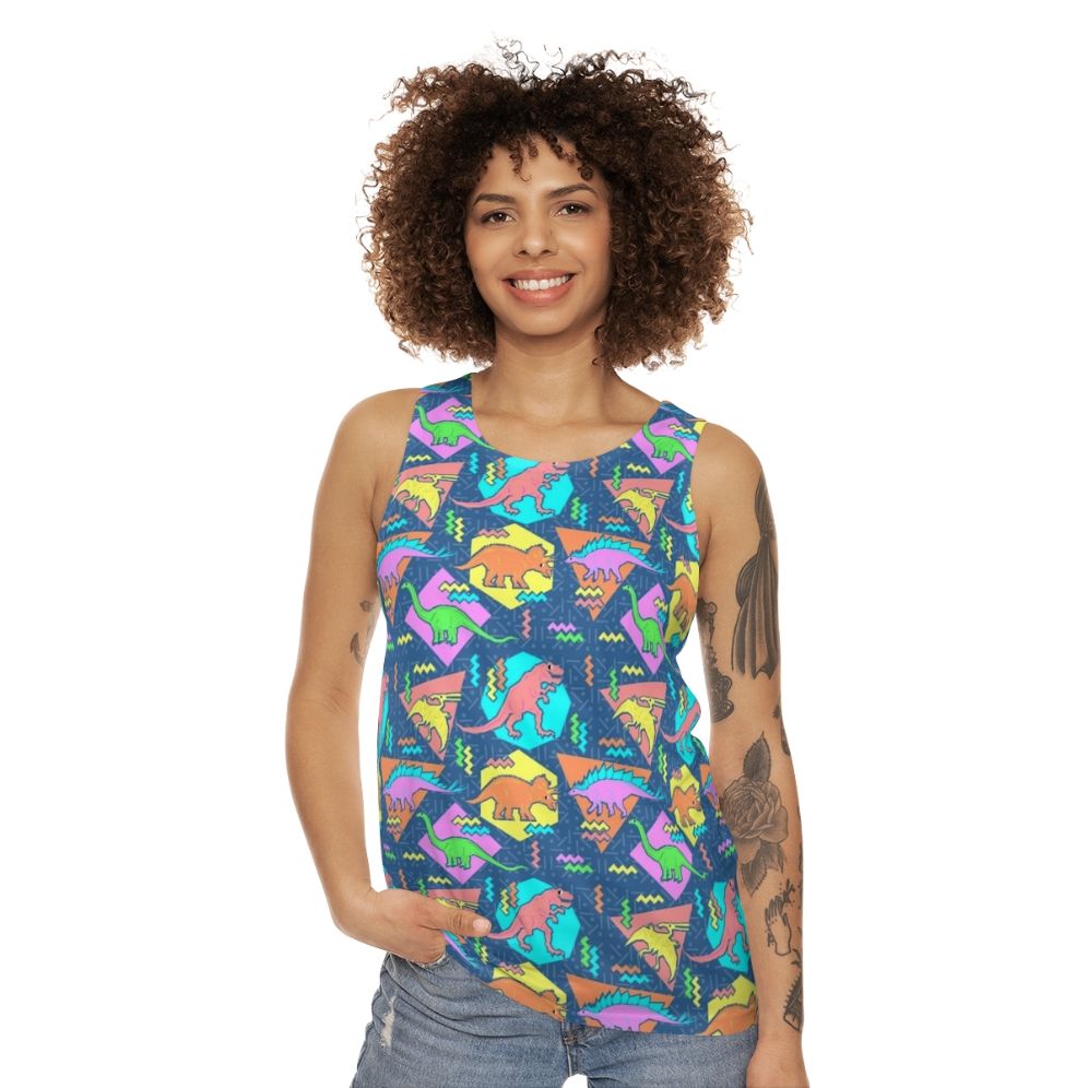 Nineties Dinosaurs Pattern Unisex Tank Top - women