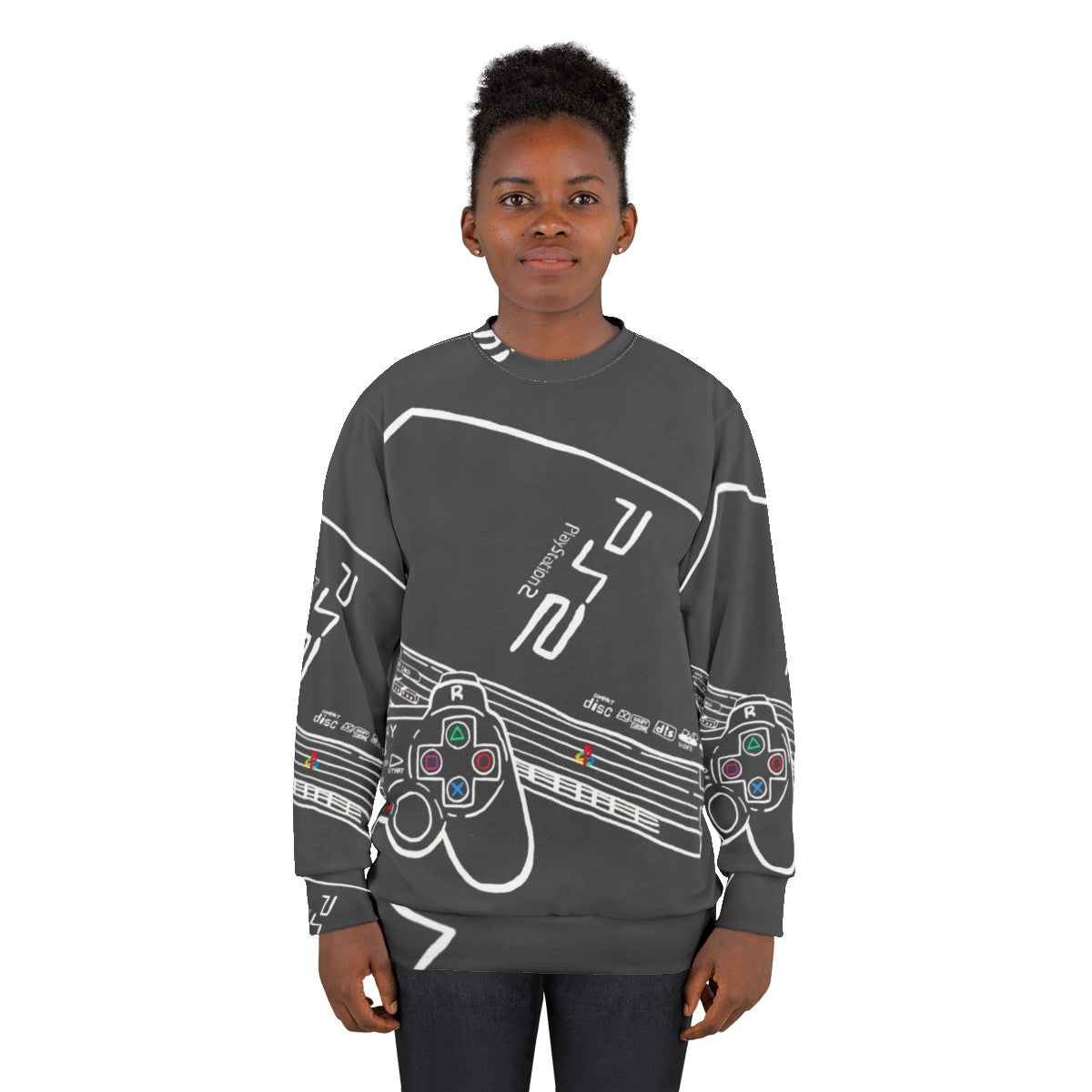 Retro Playstation 2 Console Sweatshirt - women