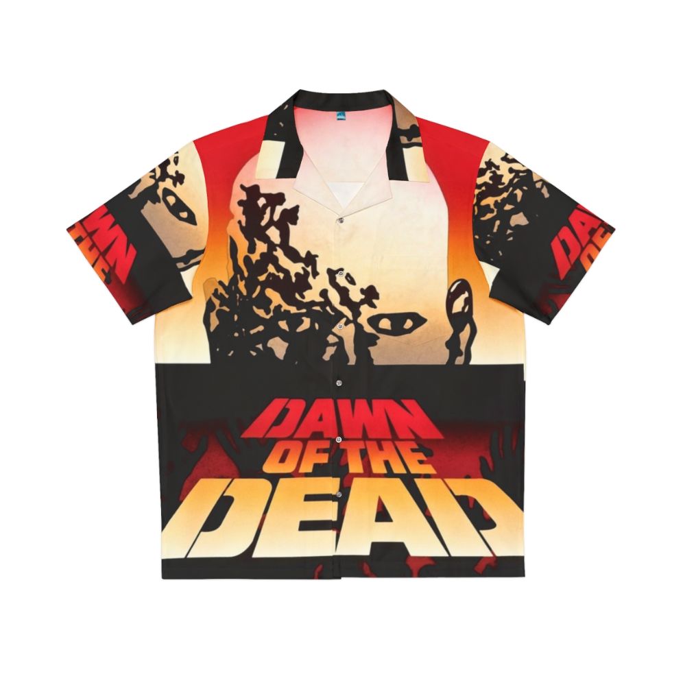 Dawn Of The Dead inspired hawaiian shirt with zombie and horror motif