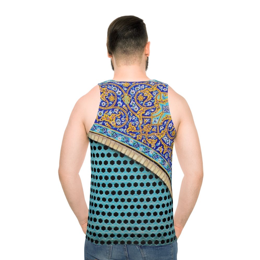 Persian Tiles Unisex Tank Top - men back