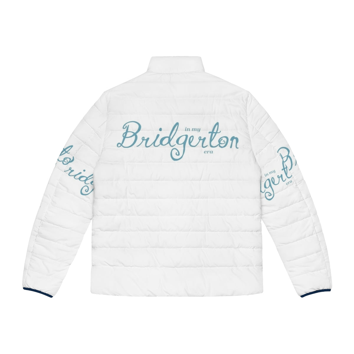 Bridgerton Era Blue Puffer Jacket - Back