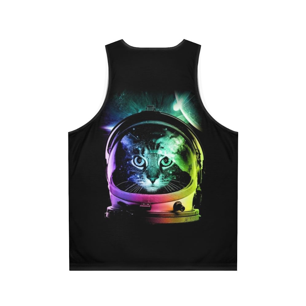 Astronaut Cat Unisex Tank Top - Back