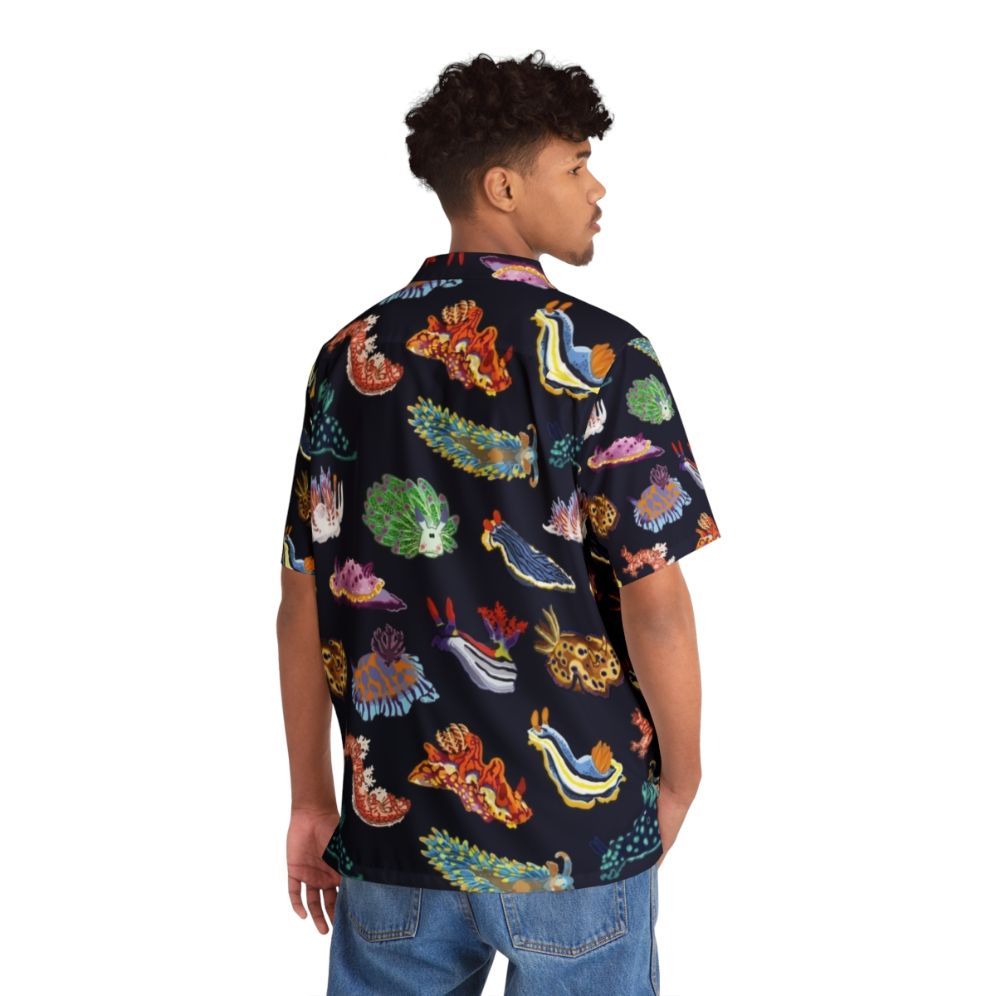 Nudie Cuties Hawaiian Shirt featuring vibrant sea slugs and nudibranchs - People Back