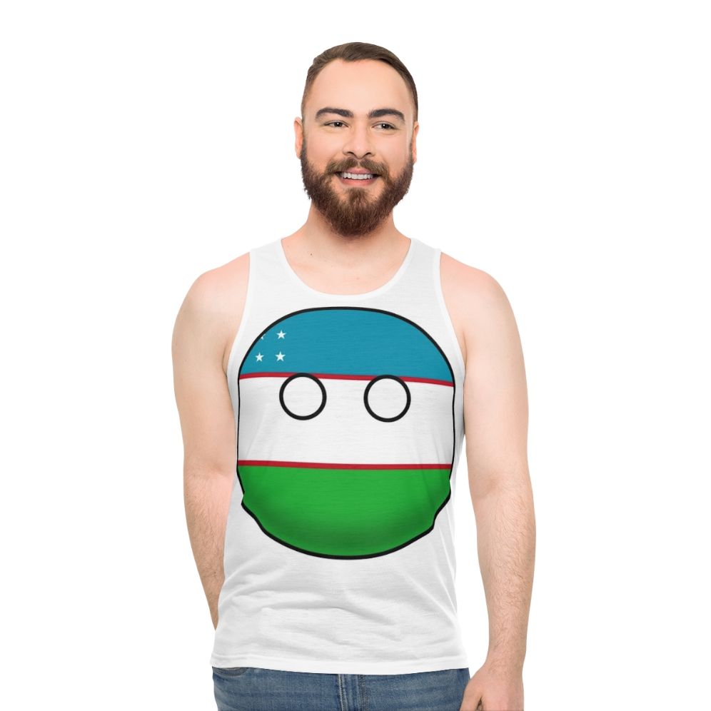 Uzbekistan Countryball Unisex Tank Top - men