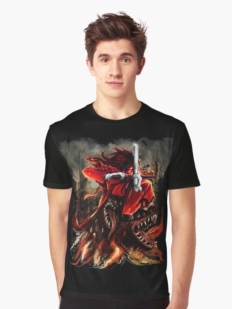 Hellsing Alucard "The Bird of Hermes" graphic t-shirt design - Men